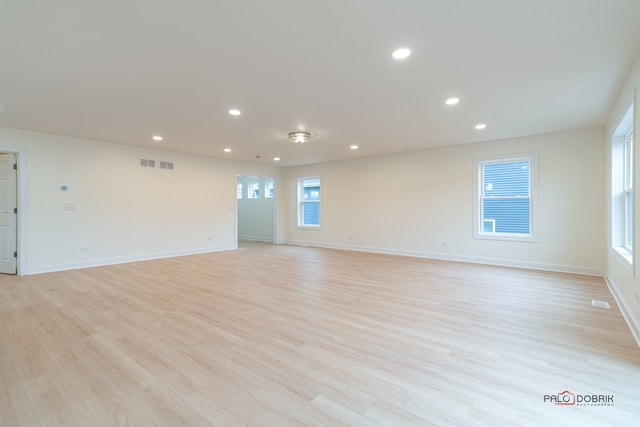 empty room featuring light hardwood / wood-style flooring