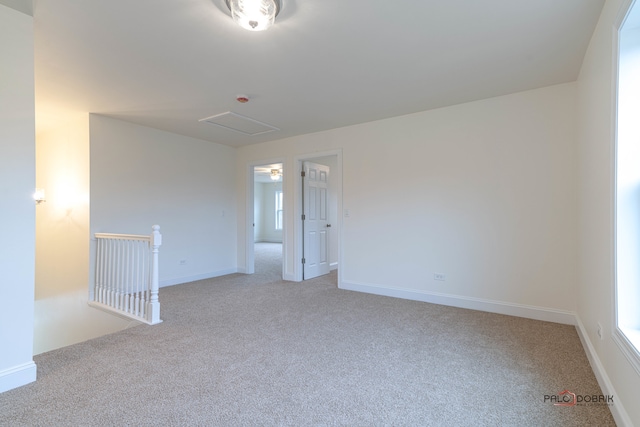 view of carpeted spare room