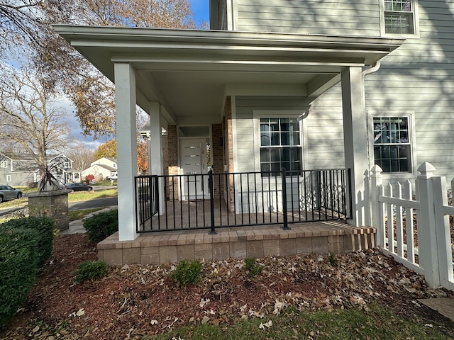 exterior space featuring a porch