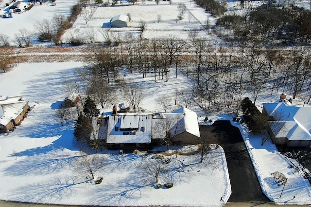 view of snowy aerial view