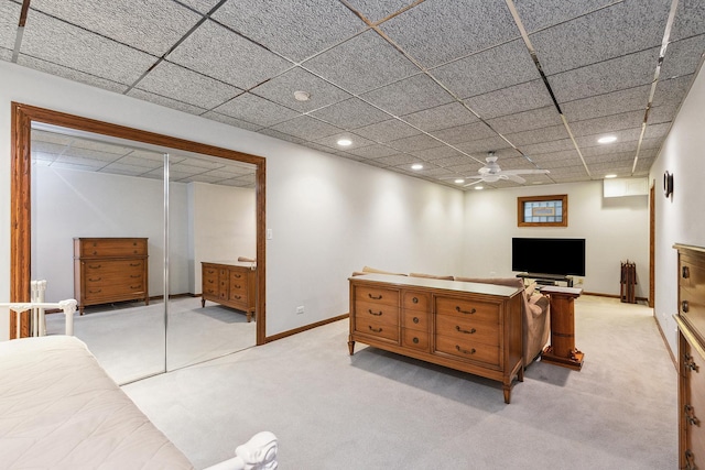 interior space featuring a paneled ceiling