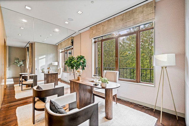 65 E Goethe St Unit 3W, Chicago, IL 60610 - dining space featuring wood finished floors, recessed lighting, and baseboards