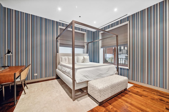 bedroom featuring hardwood / wood-style floors