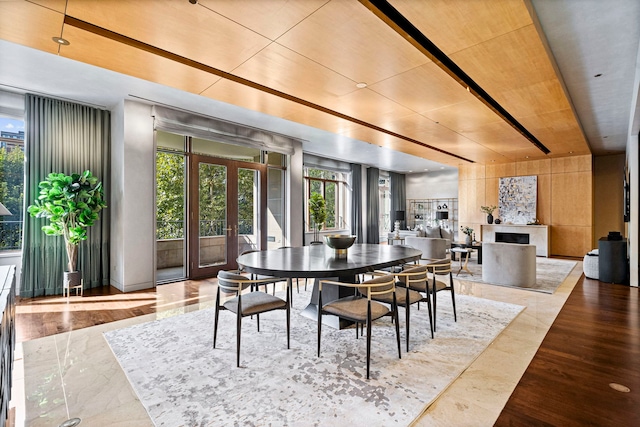 dining area with french doors