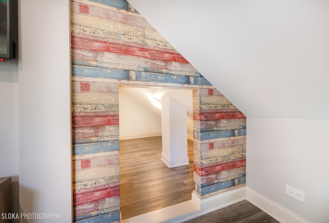 interior space with wood-type flooring