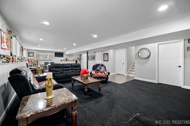 view of carpeted living room