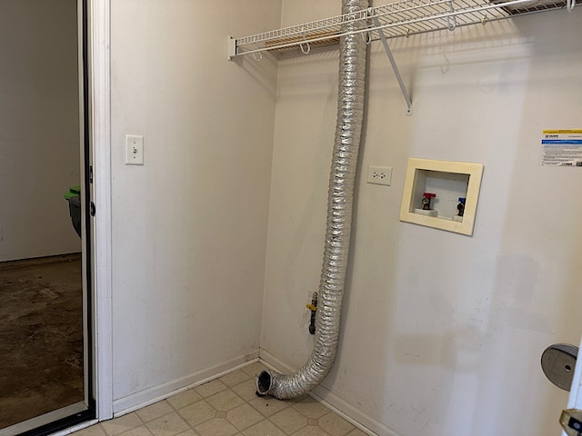 laundry room with hookup for a washing machine