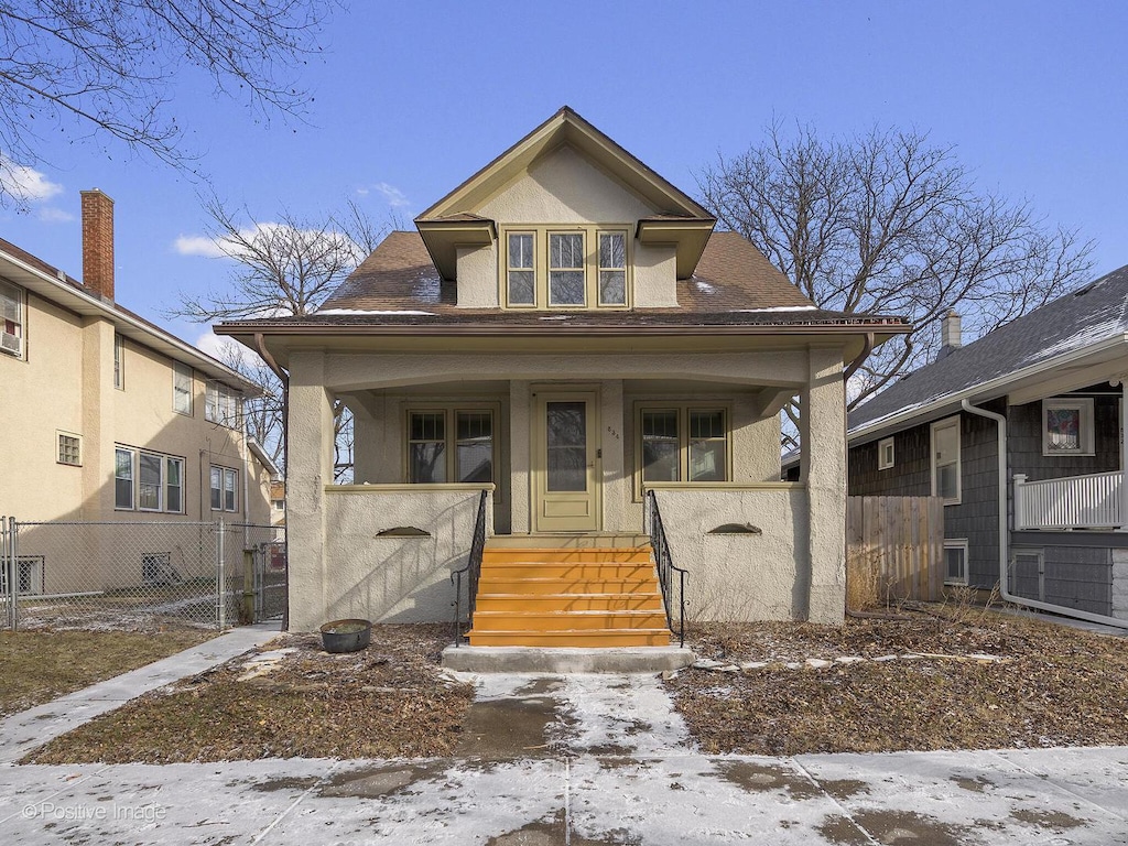 view of bungalow-style house