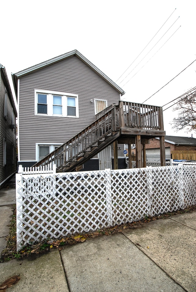 exterior space with a deck