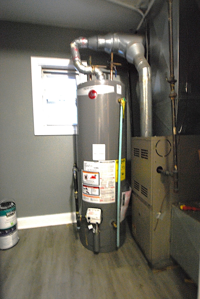 utilities with heating unit and water heater