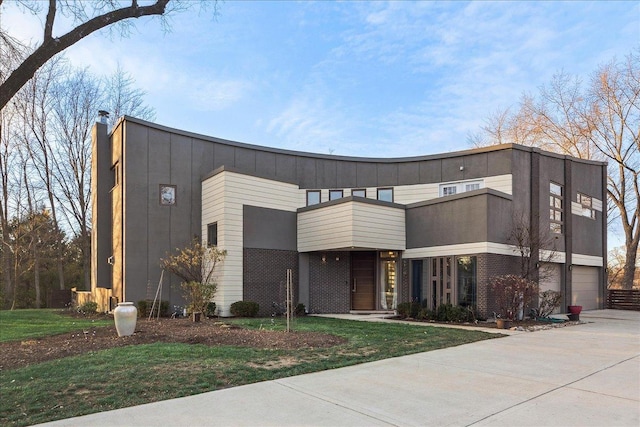 view of property featuring a garage