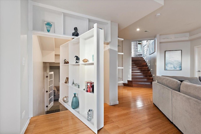 mudroom featuring light hardwood / wood-style flooring