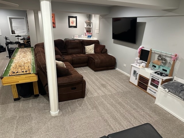 view of carpeted living room