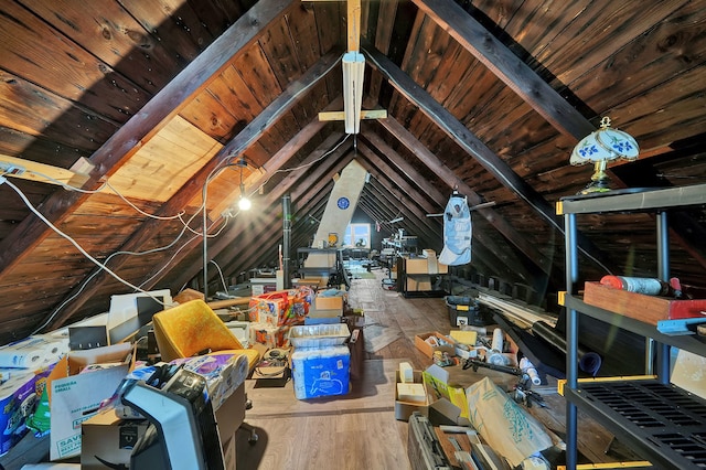 view of attic