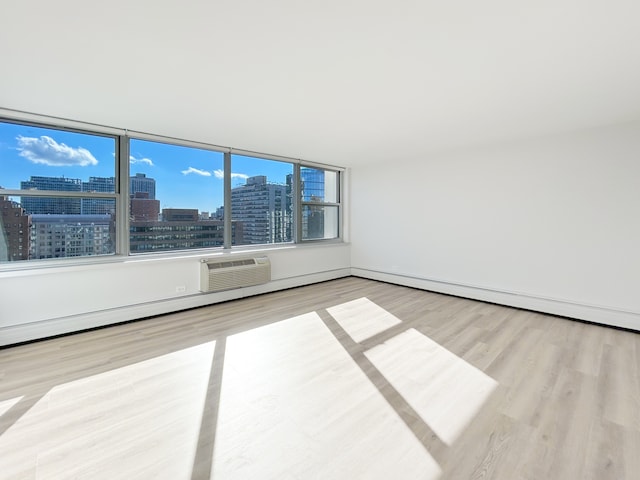 empty room featuring light hardwood / wood-style floors