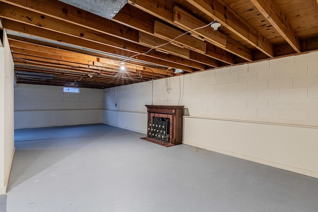 view of basement