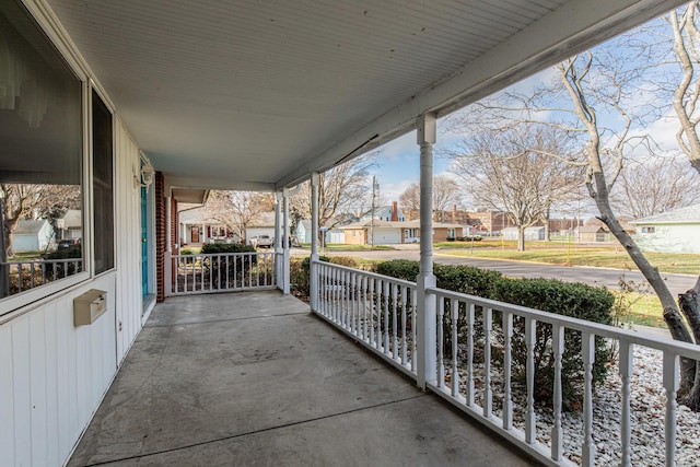 balcony featuring a porch