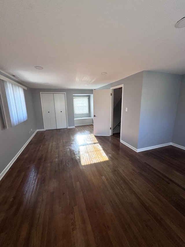 interior space featuring dark hardwood / wood-style floors