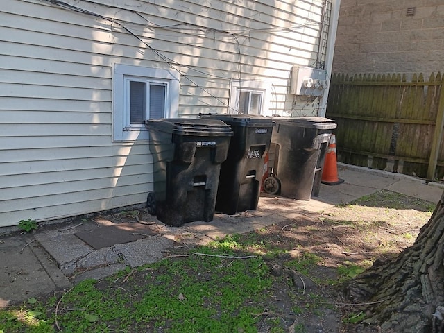 1436 S Karlov Ave, Chicago, IL 60623 - exterior view of fence and electric meter