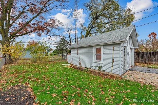 exterior space with a lawn