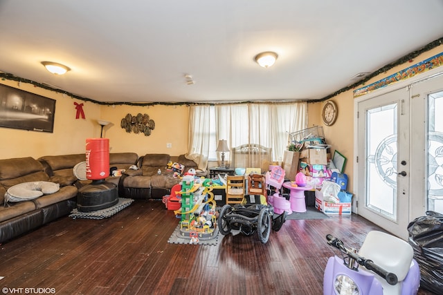 living room featuring hardwood / wood-style floors