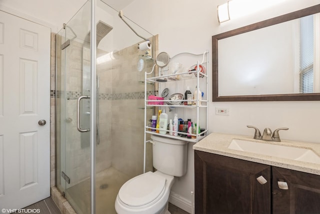 3235 S 50th Ct, Cicero, IL 60804 - full bathroom with vanity, a shower stall, and toilet