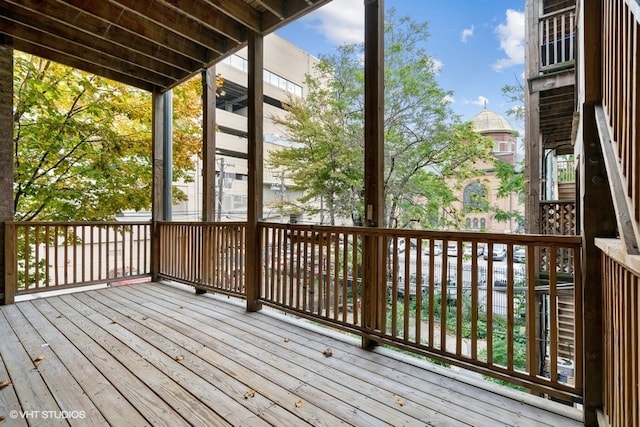 view of wooden deck