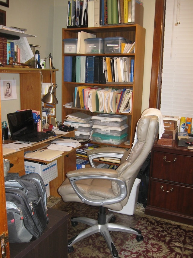 view of home office