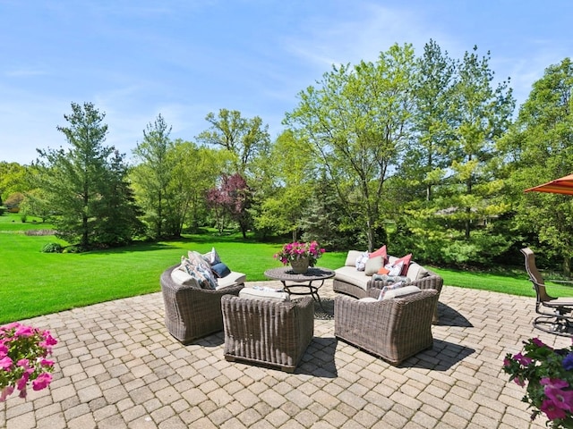 view of patio / terrace with outdoor lounge area