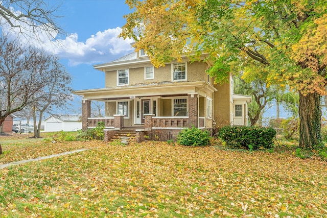 view of front of house with covered porch