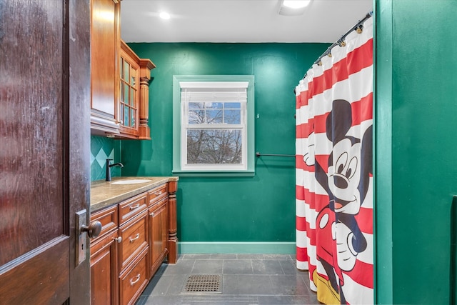 bathroom featuring vanity