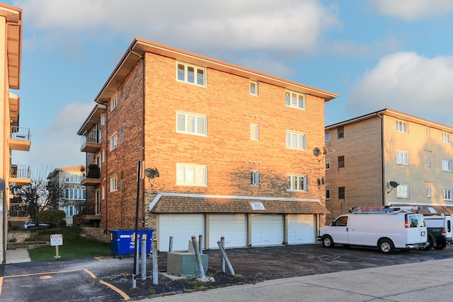 view of property with a garage