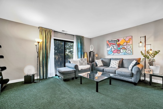 view of carpeted living room