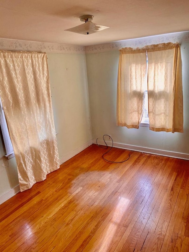 empty room featuring wood-type flooring