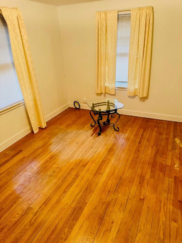 empty room featuring light hardwood / wood-style floors