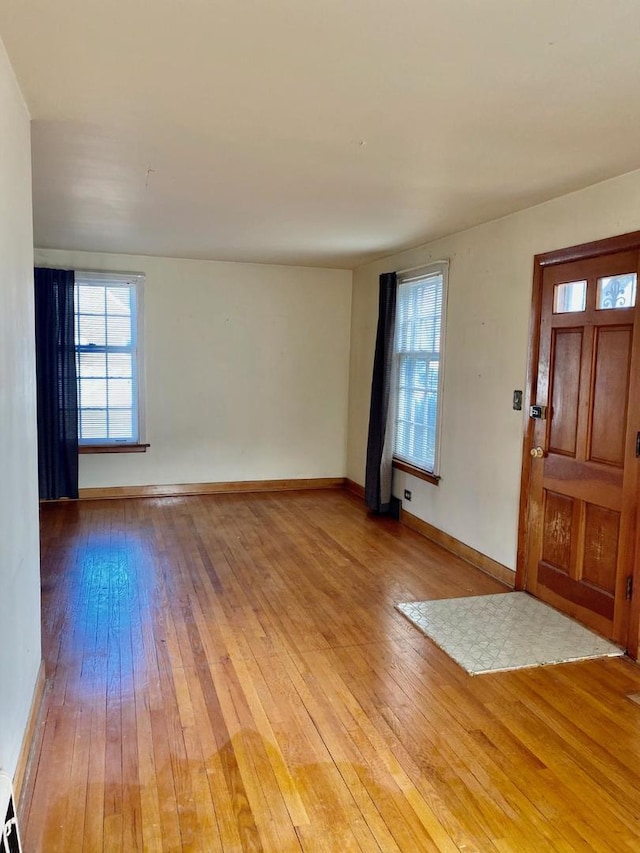 foyer entrance featuring light hardwood / wood-style flooring