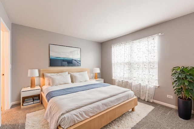 bedroom with carpet floors