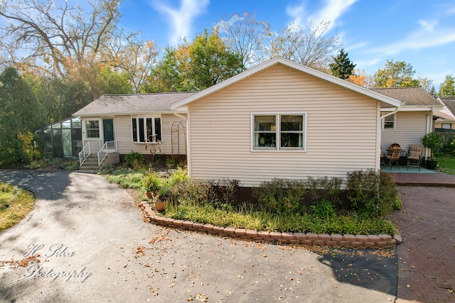 view of front of house with a patio