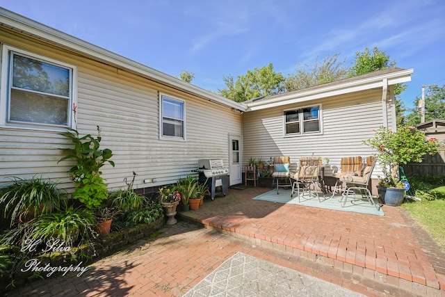 rear view of property with a patio