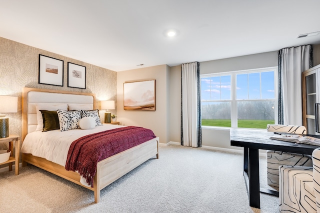 view of carpeted bedroom