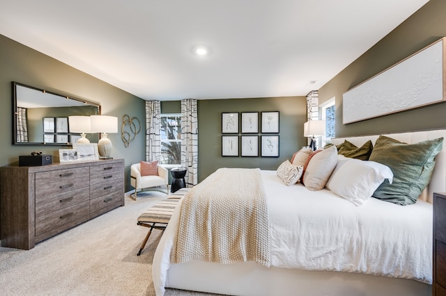 view of carpeted bedroom