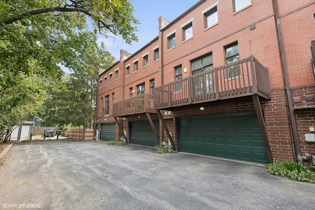 view of property featuring a garage