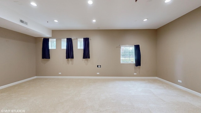 empty room with light carpet