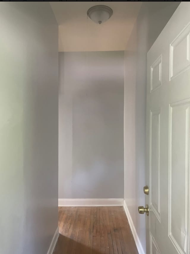 hall featuring dark hardwood / wood-style flooring