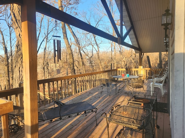 view of wooden terrace