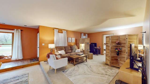 view of carpeted living room