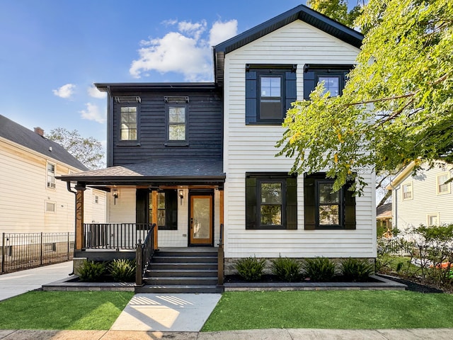 view of front of house featuring covered porch