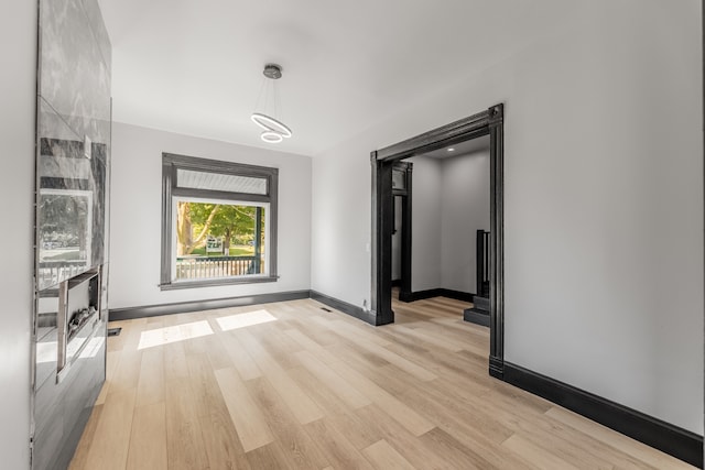 interior space featuring light wood-type flooring