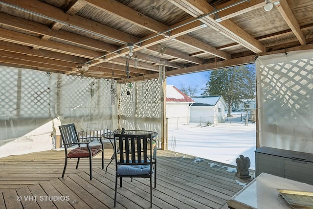 view of wooden terrace