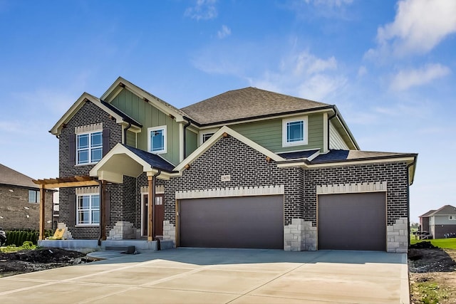 craftsman-style house featuring a garage